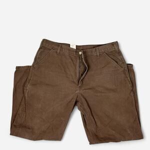 Carhartt Mens Size 40x30 Brown Cotton Cargo Utility Pants B11 CHT
